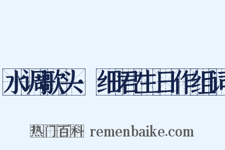 水调歌头·细君生日作组词是什么意思的图片